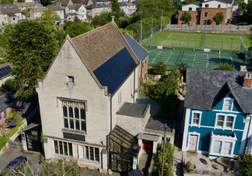 Drone view of the Subscription Rooms